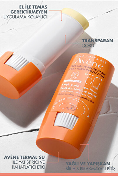 Avene Hassas Bölgeler İçin SPF 50+ Güneşten Koruyucu Stick 8GR - Stick Zones Sensibles