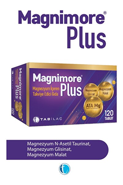 Magnimore بلس مغنيسيوم 120 قرص N-أسيتيل تورينات بيسجليسينات مالات