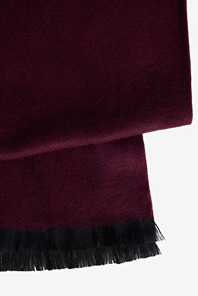 AC&Co / Altınyıldız Classics Men's Burgundy Patternless Warm Knitwear Scarf