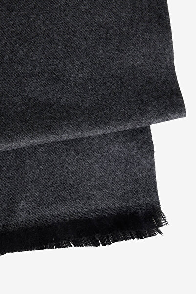 AC&Co / Altınyıldız Classics Чоловічий сірий теплий светр-шарф без візерунка