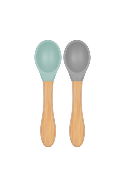 OiOi Food Spoon River Green / Powder Gray