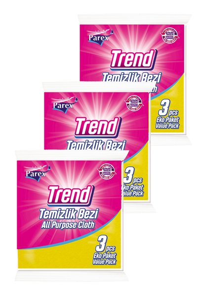 Parex Set triplu de cârpe de curățare Trend, pachet de 3