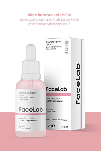 FaceLab Akne Kurutucu Losyon – Salisilik Asit & Çinko ile Akne Bakım Losyonu