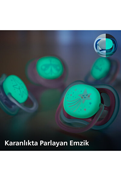 Philips Avent Ultra Air Gece Emziği 6-18 Ay 2'li Kız Scf376/14