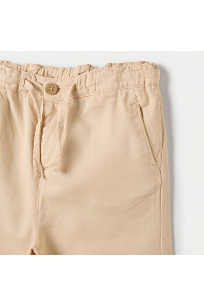 Juniors Solid Pull-On Pants with Pockets and Drawstring Closure