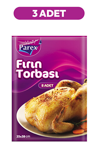 Parex أكياس فرن 8 قطع 25 × 38 سم مجموعة من ثلاث قطع