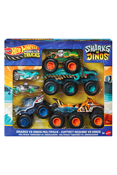 HOT WHEELS ® Monster Trucks Sharks & Dinos Araçlar Paketi JGD68