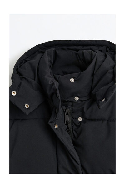 LEFTIES Dívčí dlouhý vatovaný kabát s kapucí