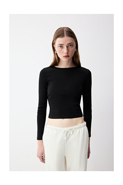 LEFTIES Γυναικείο (Εφηβικό) ΒΑΣΙΚΟ ΜΠΛΟΥΖΑ ΜΕ ΣΤΡΟΓΓΥΛΟ ΛΟΥΡΑΚΙΑΚΟ ΣΤΡΟΓΓΥΛΟΚΟΡΥΦΑΙΟ ΜΕΓΕΘΟΣ M/L