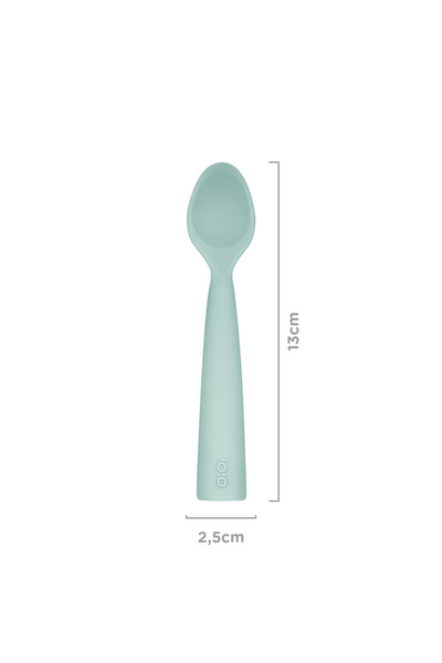 OiOi 2-Pack Nam Nam Food Spoon River Green / Powder Gray