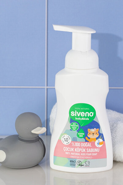 Siveno %100 Doğal Zeytinyağlı Çocuk Köpük Kastil Sabun Yoğun Nemlendirici Arındırıcı Bitkisel Vegan 250ml