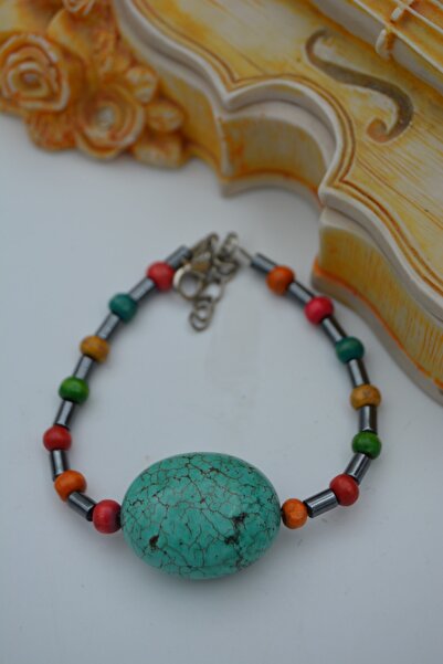 Stoneage سوار حجر الفيروز مقاس قياسي