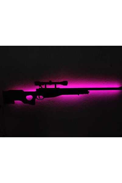 dekoraven Awp Sniper Led Işıklı Ahşap Tablo