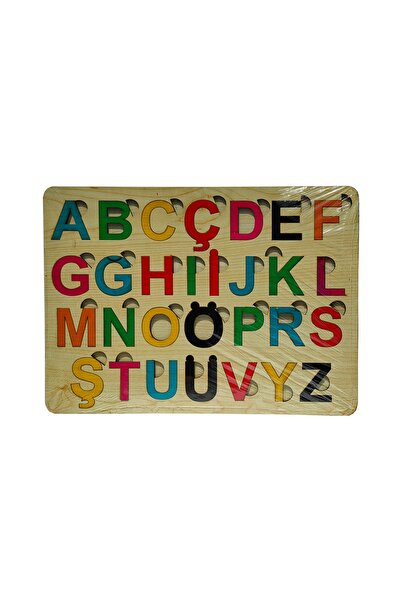 Ahşap Türkçe Alfabe Puzzle | Ana Sınıfı Kreş Için Eğitici Harf Tablosu