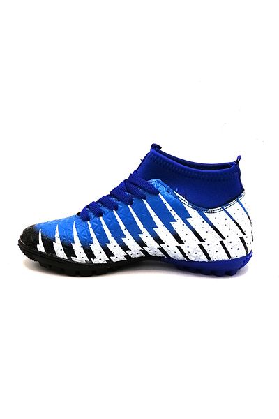 Lion Men's Black Sax Socks Football Shoes 1453 - Blue