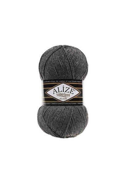Alize Süperlana 5-Pece Medium Grey Melange Πλεκτό Χειροποίητο - 182 Κλωστή