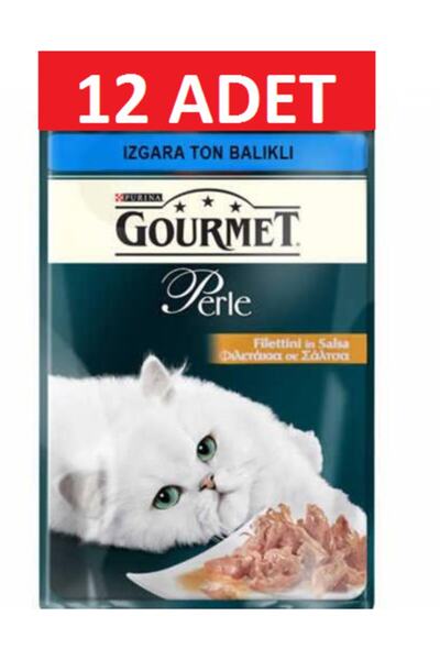 Gourmet Perle Izgara Ton Balıklı Yaş Kedi Maması 85 Gr X 12 Adet Pouch