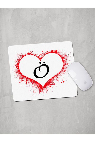 Panorama Ajans Letter Ö Heart Mouse Pad