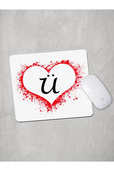 Panorama Ajans Letter Ü Heart Mouse Pad