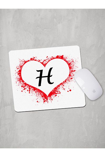 Panorama Ajans Letter H Heart Mouse Pad