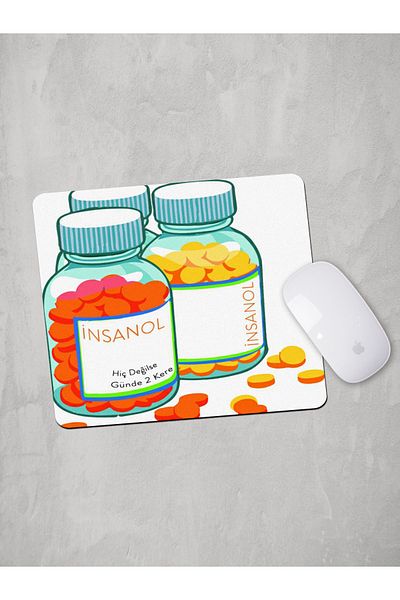 Panorama Ajans Αστείος ορός γίνε ανθρώπος Σχεδιασμένο Mouse Pad