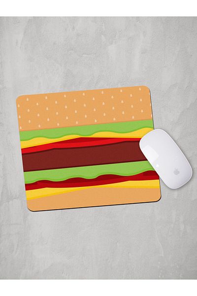 Panorama Ajans Mouse Pad cu design colorat Hamburger