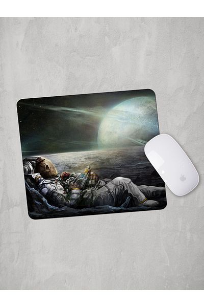 Panorama Ajans Mouse Pad Space Astronaut Skull