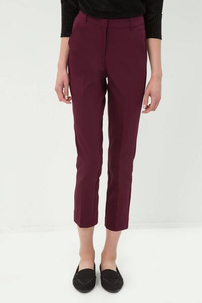Koton Pantaloni de damă bordeaux 7KAK48959GW