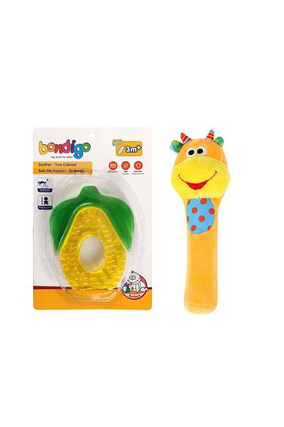 BONDİGO Two-Color Water Teether & Rattle Friends Cow in the Forest