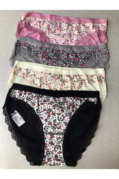 Tutku Pack of 12 Women's Patterned Lace Bikini Panties Assortment Kilot