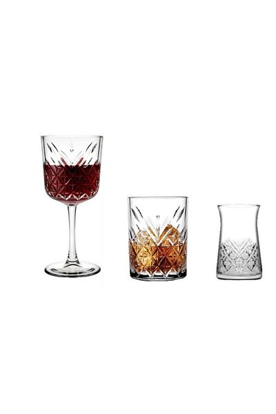 Paşabahçe Timeless 18 Piece Water Glass Goblet Tea Glass Set