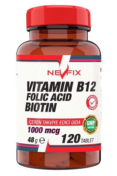 Nevfix Vitamin B12 Cyanocobalamin 1000 Mcg 120 Tablets