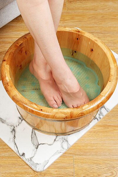 Buffer Silikon Fırçalı Banyo Masaj Matı ve Ayaklar İçin Topuk Masaj Paspası