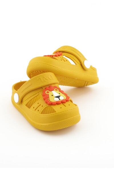 ODLE Children's Yellow Daily Orthopedic Non-Slip Sole Animal Figured Sandals Slippers