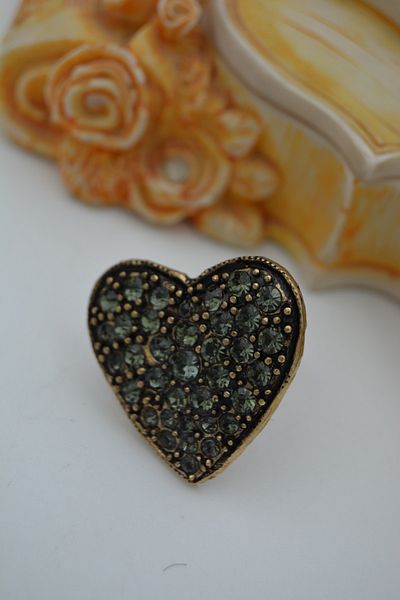 Stoneage Heart Adjustable Ring