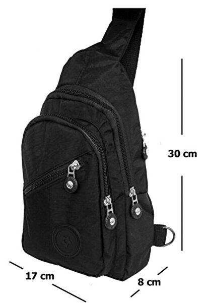 Black Bear New Season Unisex Crinkle Fabric Body Bag Crossbody Bag