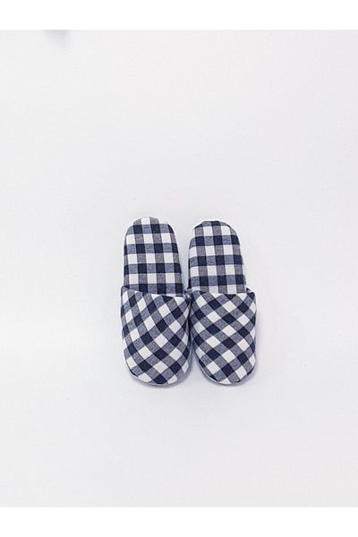 Moda Clubu Home Slippers Plaid Pattern