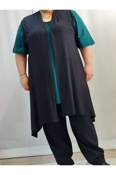 Mertcan Butik Shawl Collar Black Casual Vest
