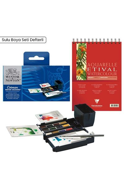 Winsor Newton Winsor&newton Cotman Field Box 12 Pieces Water Color Set with Notebook S-1