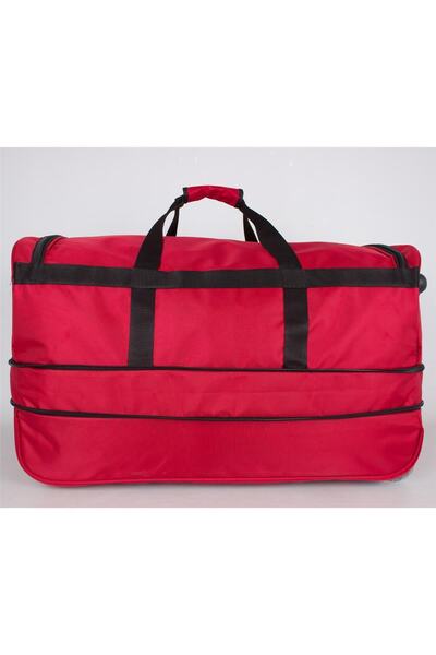 Bagacar Körüklü 3 Tekerlekli 2 Li Battal Seyahat Valiz Seti Kırmızı