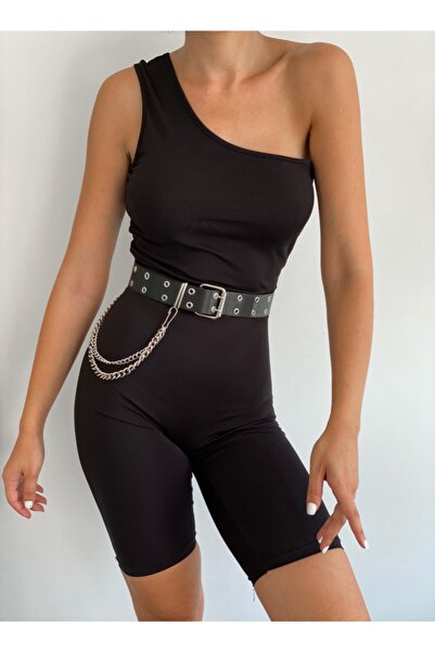 Genel Markalar Siyah Zincirli Kuş Gözü Kemer