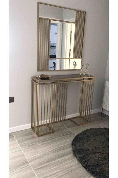 alkametal Mat Gold Dresuar+ayna