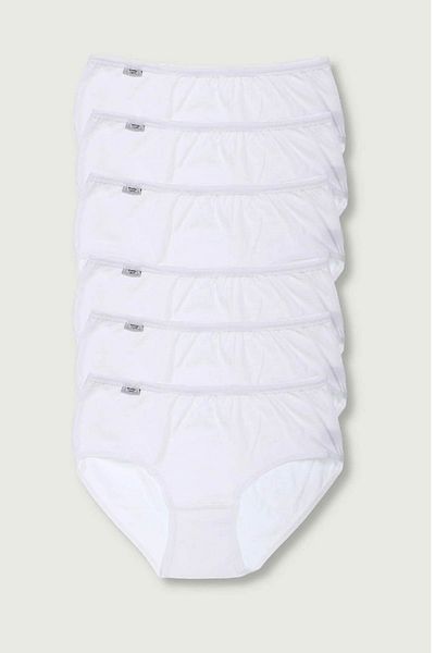 Tutku Women's White Large Size Bato Panties 6 Pieces