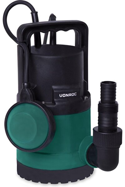 VONROC Dalgıç Pompa Su Pompası 300w – 6500l/h Temiz Ve Hafif Kirli Su Için Şamandıralı