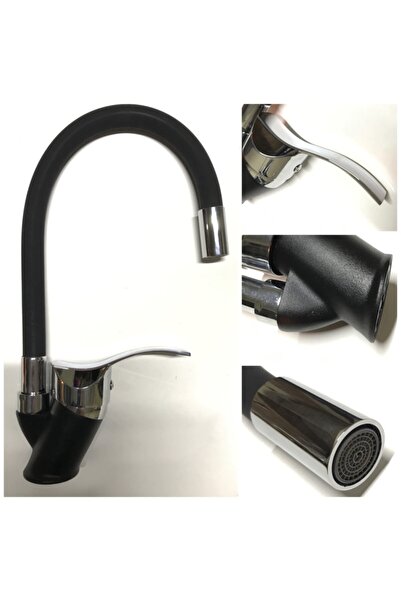 ARMİLLA ARMATÜR صنبور حوض المطبخ المرن المتحرك من الكروم الأسود، صنبور مدخل ا...