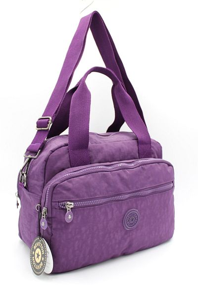 Bevitton Unisex Purple Shoulder Bag Αδιάβροχο ύφασμα τσακίσματος 7000