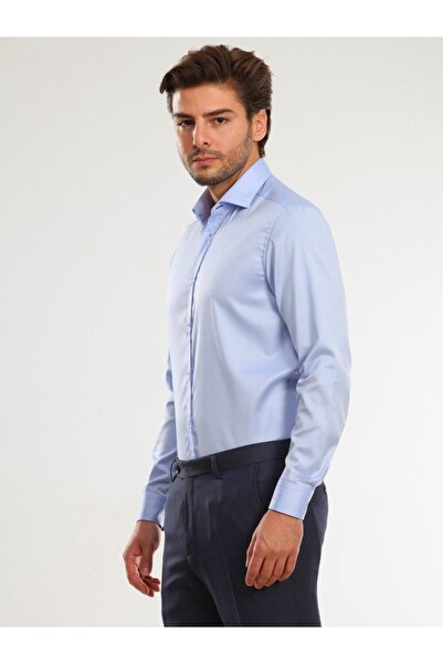 Kip Μπλε Πουκάμισο Κλασικό 100% Βαμβάκι με κανονική εφαρμογή