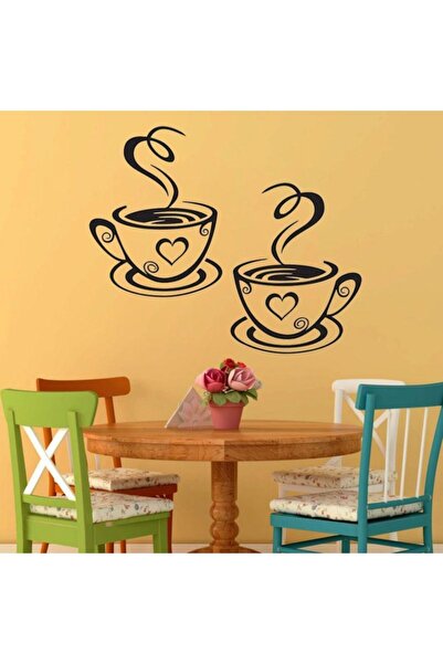 bys Coffee Fincan Temalı Mutfak Veya Duvar Sticker
