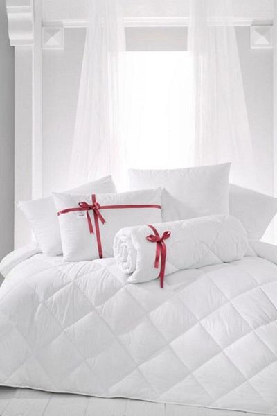 Minel Home Antiallergic Single Person Microfiber Silicone Quilt Set + 1 Pillow Gift