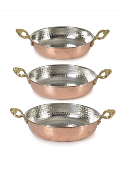 Cooker 3 Lü Bakır Omlet Tava Seti